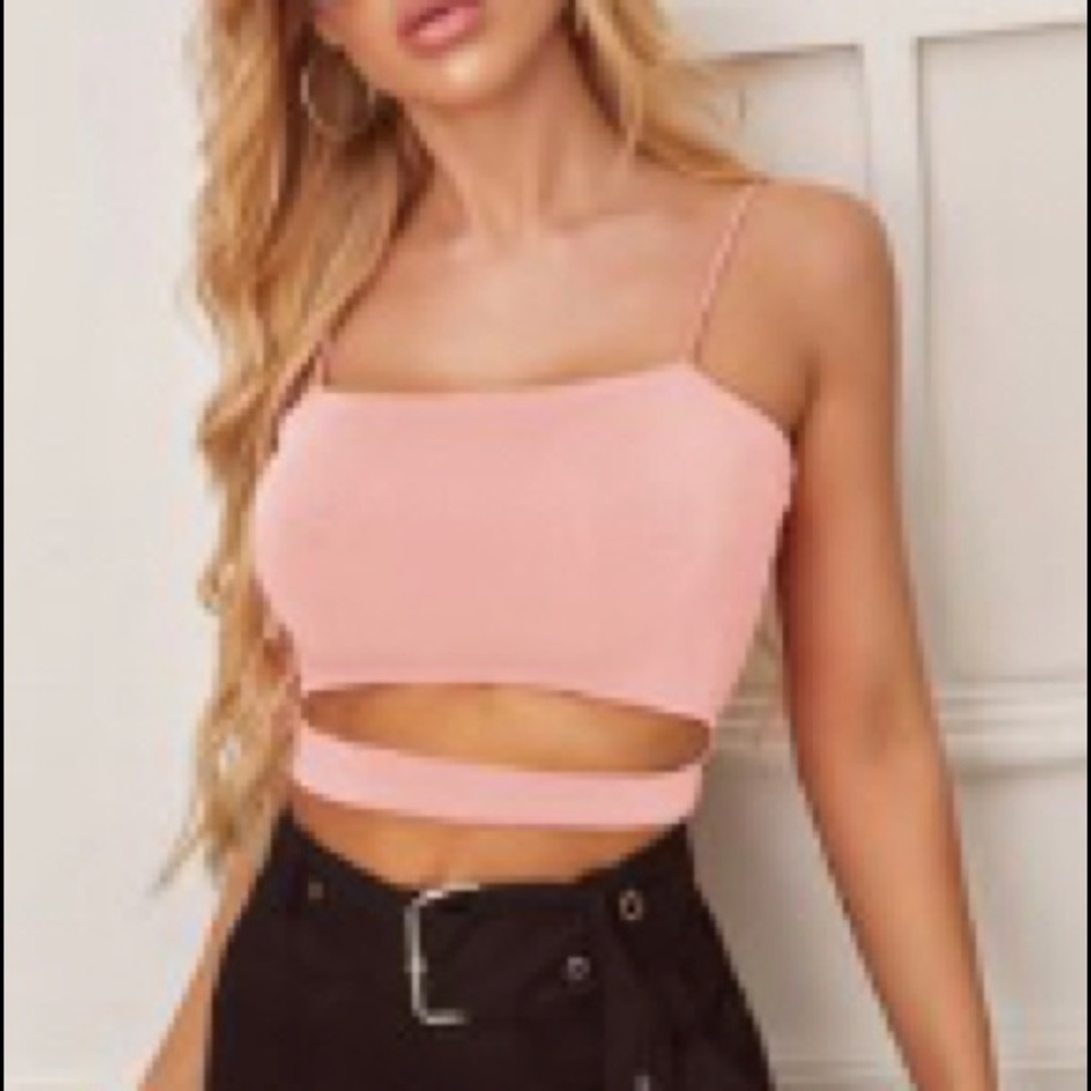 SHEIN cut out cropped tank!